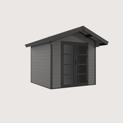 Gartenhaus Cottage 25 Grau-Schwarz