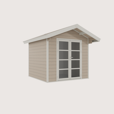 Gartenhaus Cottage 25 Beige-Weiß