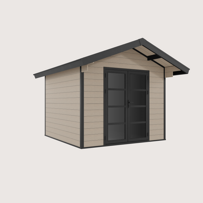 Gartenhaus Cottage 28 Beige-Schwarz