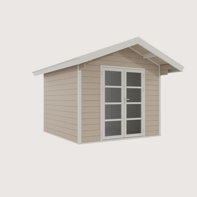 Gartenhaus Cottage 28 Beige-Weiß