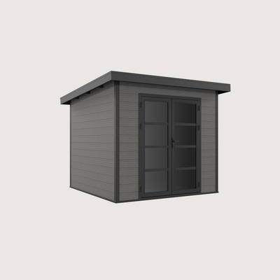 Gartenhaus Cube 25 Grau-Schwarz