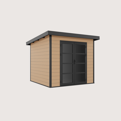 Gartenhaus Cube 25 Hellbraun-Schwarz