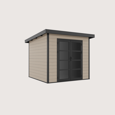 Gartenhaus Cube 25 Beige-Schwarz