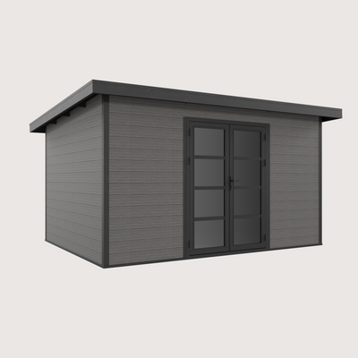 Gartenhaus Cube 40 Grau-Schwarz