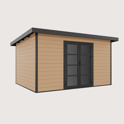 Gartenhaus Cube 40 Hellbraun-Schwarz