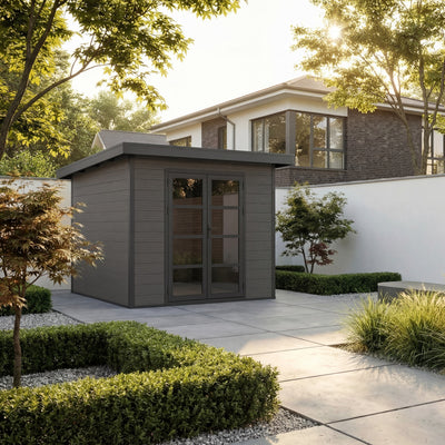 Gartenhaus Cube 28 Anthrazit-Schwarz