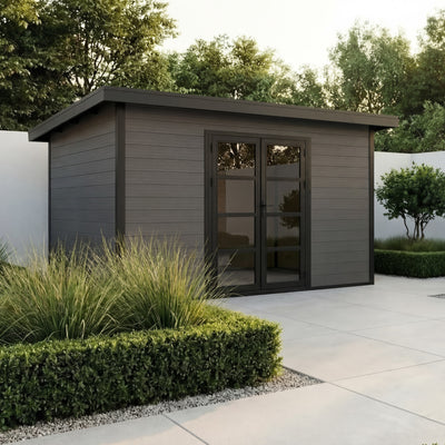 Gartenhaus Cube 40 Anthrazit-Schwarz