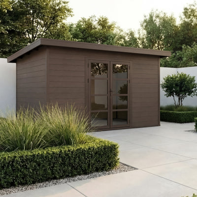 Gartenhaus Cube 40 Braun-Braun