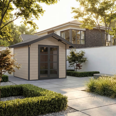 Gartenhaus Cottage 28 Beige-Schwarz