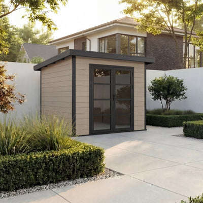 Gartenhaus Cube 25 Beige-Schwarz