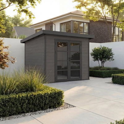 Gartenhaus Cube 25 Anthrazit-Schwarz