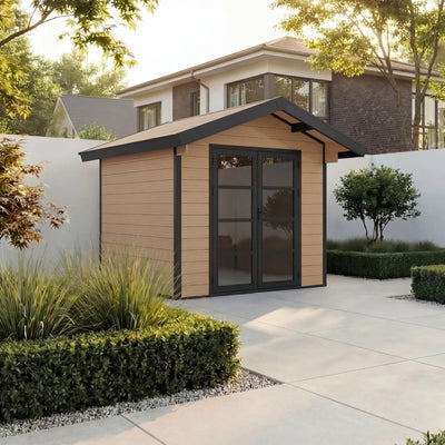 Gartenhaus Cottage 25 Hellbraun-Schwarz