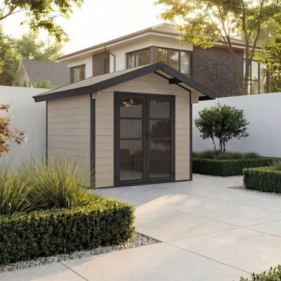 Gartenhaus Cottage 25 Beige-Schwarz