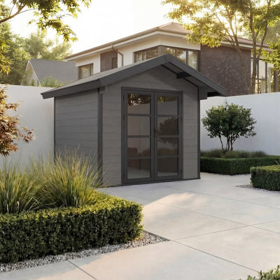 Gartenhaus Cottage 25 Grau-Schwarz