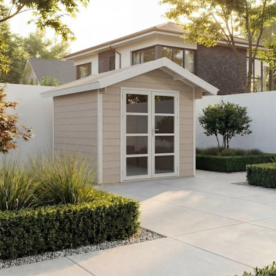 Gartenhaus Cottage 25 Beige-Weiß